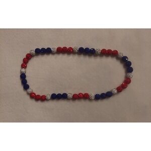 Game Day Baseball Rhinestone Ball Bead Bling Necklace Softball Team Spirit NWB